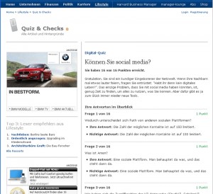 Screenshot Manager Magazin Quiz Social Media